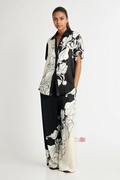 Monochrome Abstract Print Coord Set