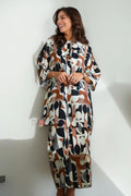 Brown Abstract Pattern Co-Ord Set